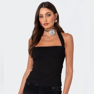 EDIKTED Marisol Square Neck Halter Top